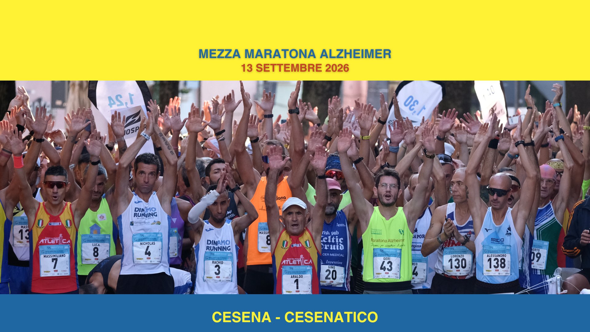 Partecipanti alla Mezza Maratona Alzheimer 2026